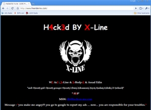 hacked website